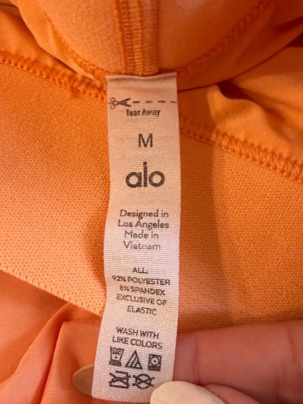 ALO Yoga Orange Pleated Wrap Mini Skort